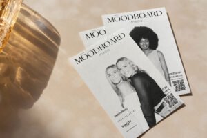Custom-printed photo booth photos from a Vancity photo booth featuring elegant black-and-white portraits, perfect for a wedding photo booth.